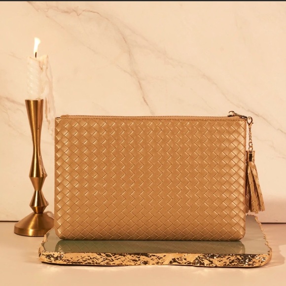 VIRGINA WOLF Mimi Woven Clutch NWT - Picture 8 of 8